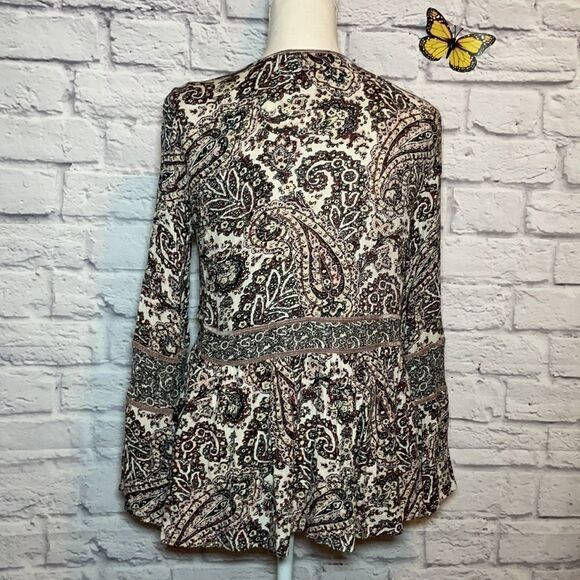 American Eagle Outfitters Peasant Blouse Bell Sleeves Size Medium - Picture 6 of 11